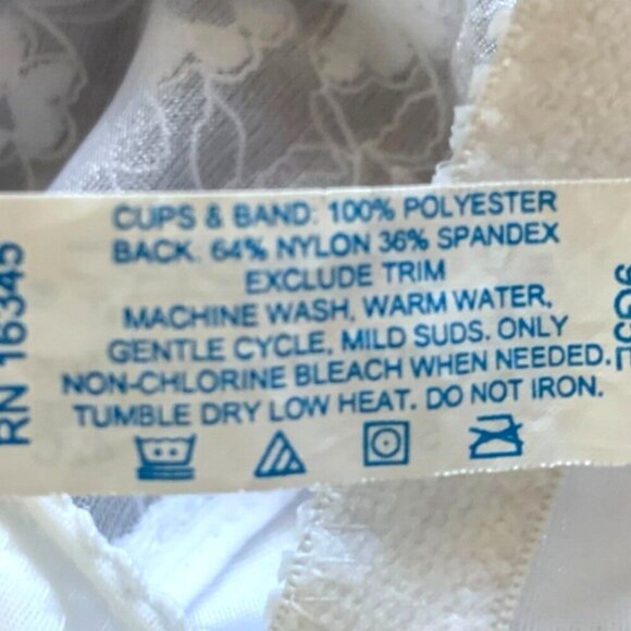 Exquisite Form 565 Posture Front Close Wire-Free Bra Sz 42C White 131G - Picture 7 of 7